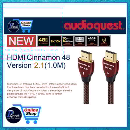 สาย HDMI AUDIOQUEST : HDMI-CINNAMON 48 VERSION 2.1 (1.0 เมตร)_1